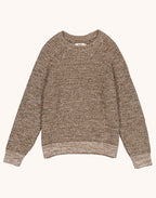 Pull Equinoxe Beige-Kaki Chiné en laine mérinos extra-fine – OLOW