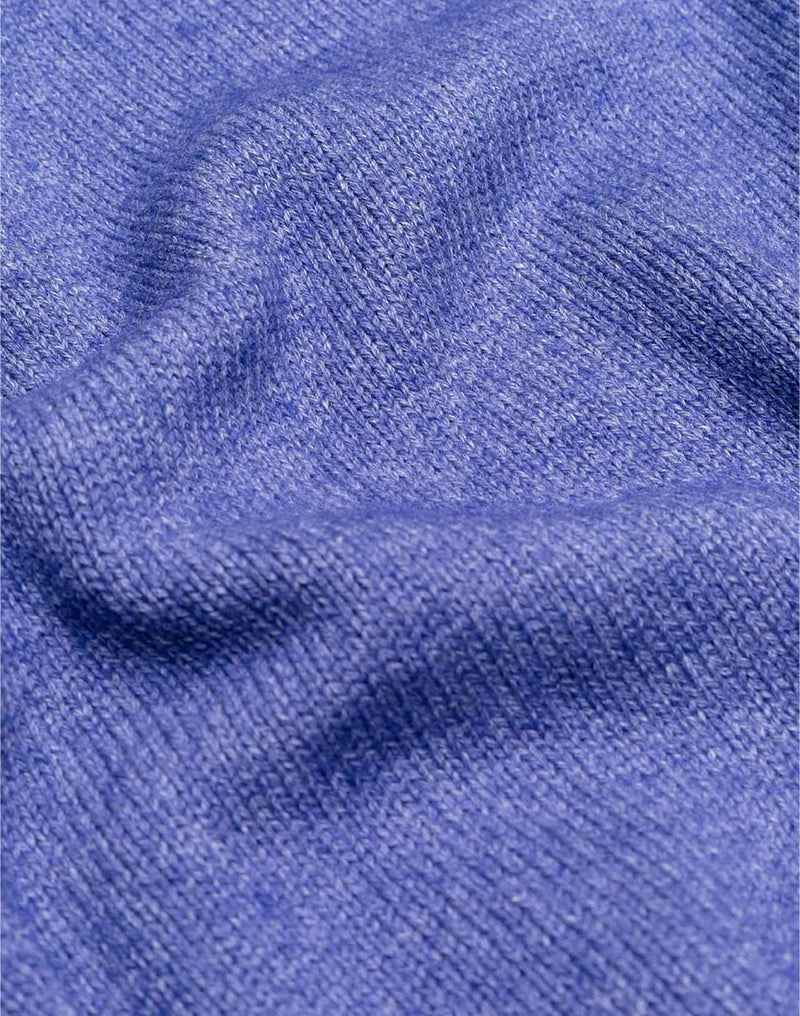 Pull Imeji Bleu Chiné en laine mérinos extra-fine, Coton bio – OLOW