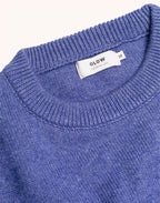Pull Imeji Bleu Chiné en laine mérinos extra-fine, Coton bio – OLOW