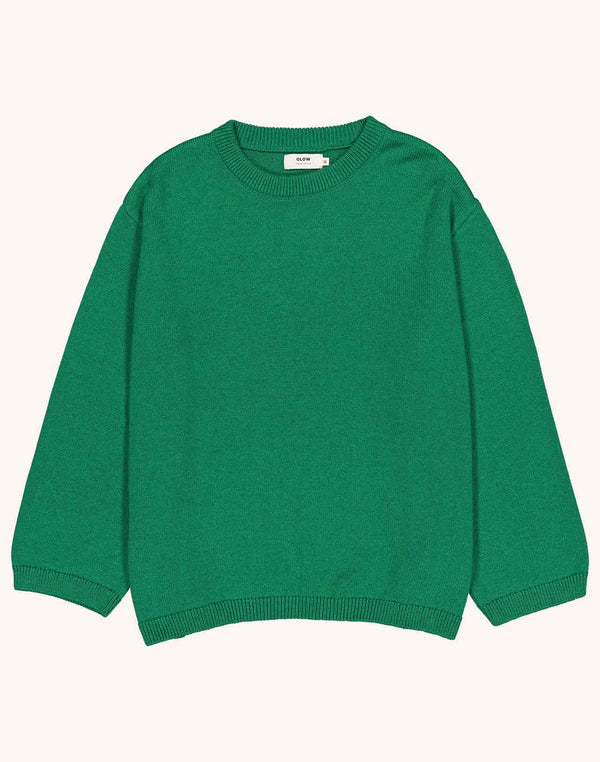 Pull Imeji Vert en laine mérinos extra-fine, Coton bio – OLOW
