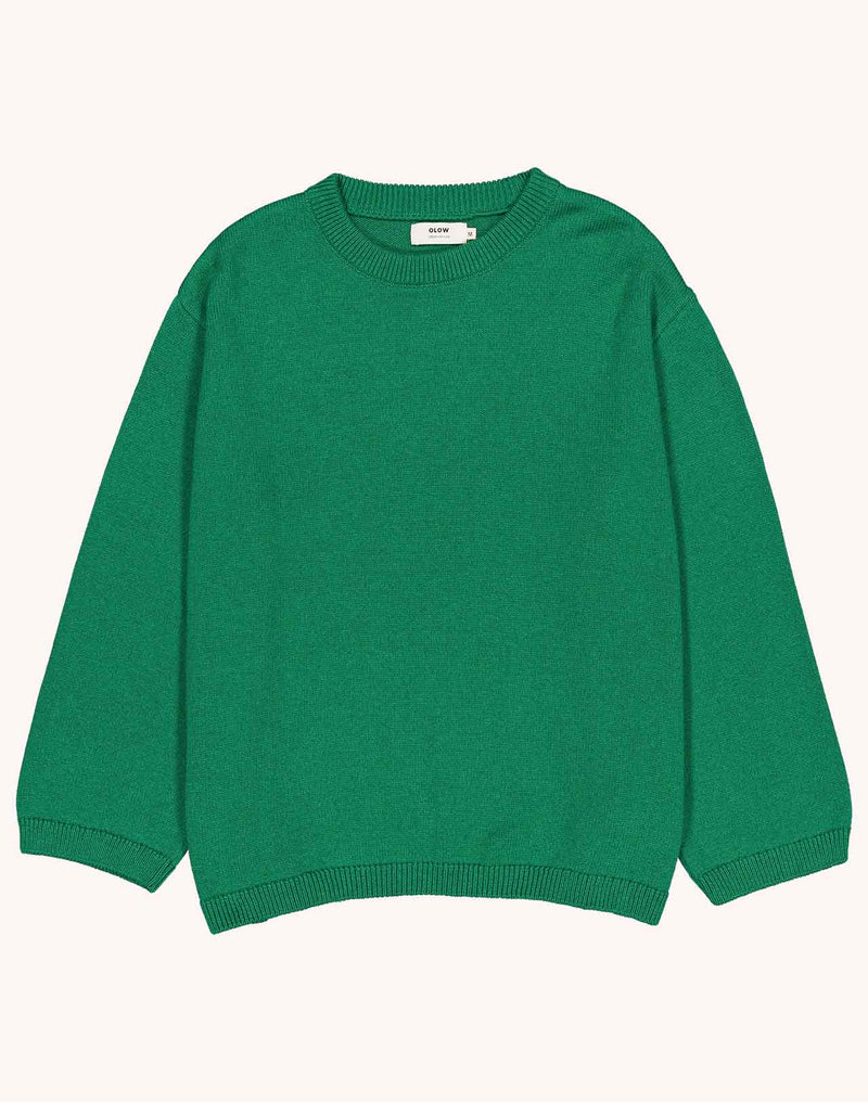 Pull Imeji Vert en laine mérinos extra-fine, Coton bio – OLOW