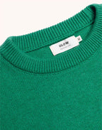 Pull Imeji Vert en laine mérinos extra-fine, Coton bio – OLOW