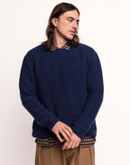 Pull Lesco Bleu Marine en laine mérinos extra-fine – OLOW