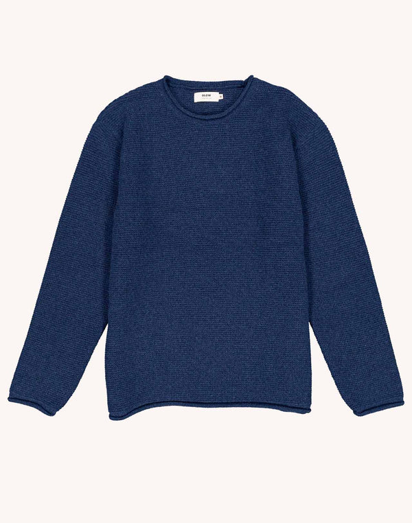 Pull Lesco Bleu Marine en laine mérinos extra-fine – OLOW