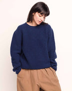 Pull Lesco Bleu Marine en laine mérinos extra-fine – OLOW