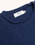 Pull Lesco Bleu Marine en laine mérinos extra-fine – OLOW