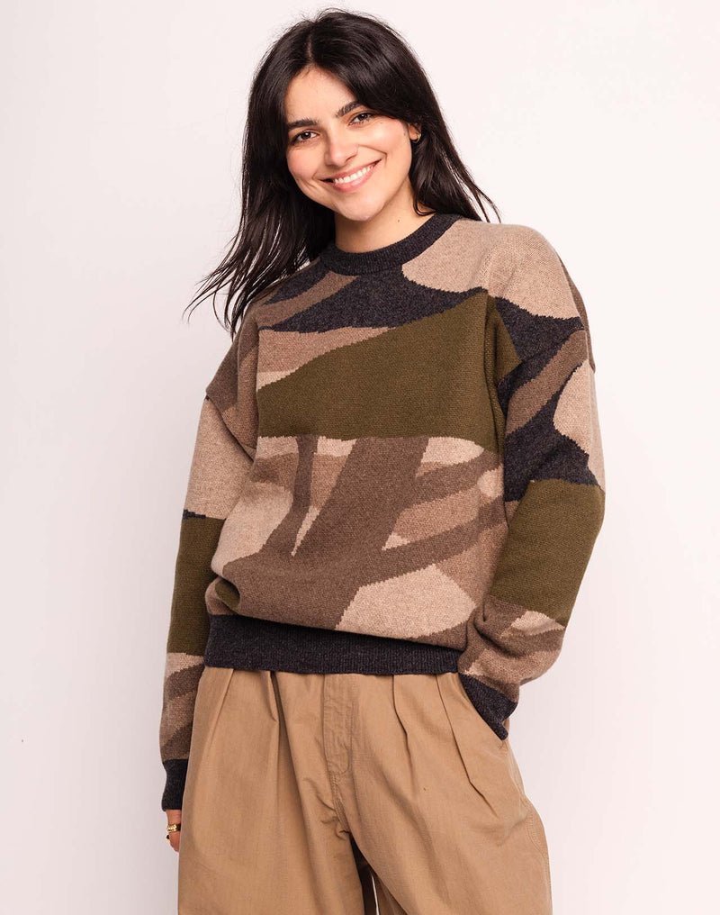 Pull Pinhal Multicolore en laine mérinos extra-fine – OLOW
