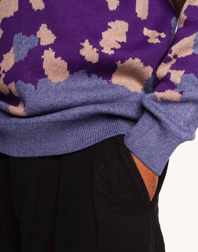 Pull Superbloom Multicolore en laine mérinos extra-fine, Coton bio – OLOW