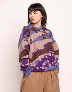 Pull Superbloom Multicolore en laine mérinos extra-fine, Coton bio – OLOW
