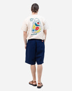 Short Handa denim bleu