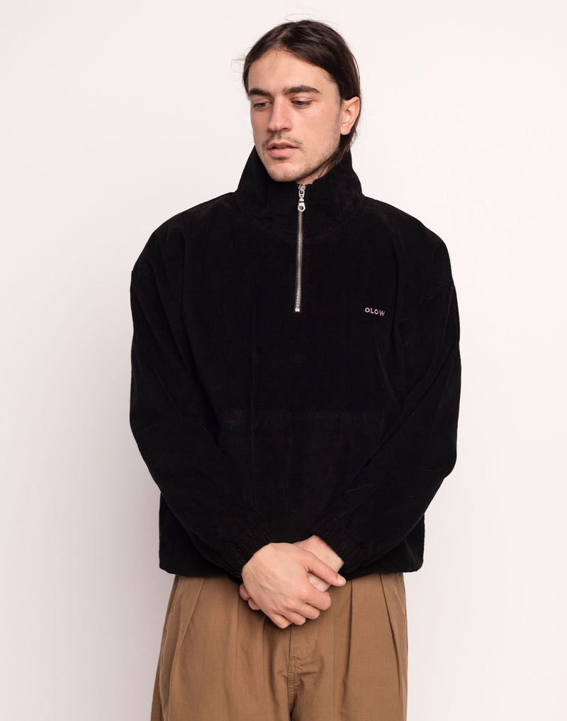 Sweat Bangor Noir en velours de coton – OLOW