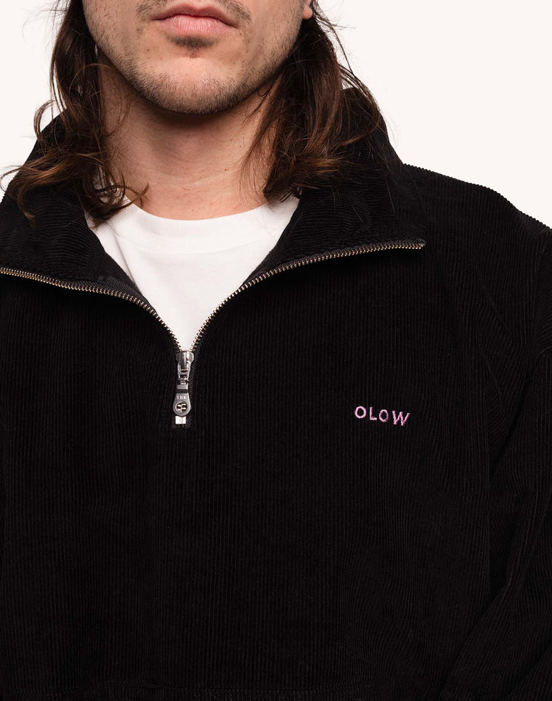 Sweat Bangor Noir en velours de coton – OLOW
