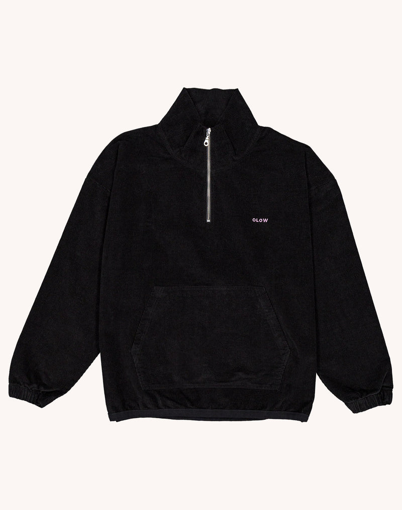 Sweat Bangor Noir en velours de coton – OLOW
