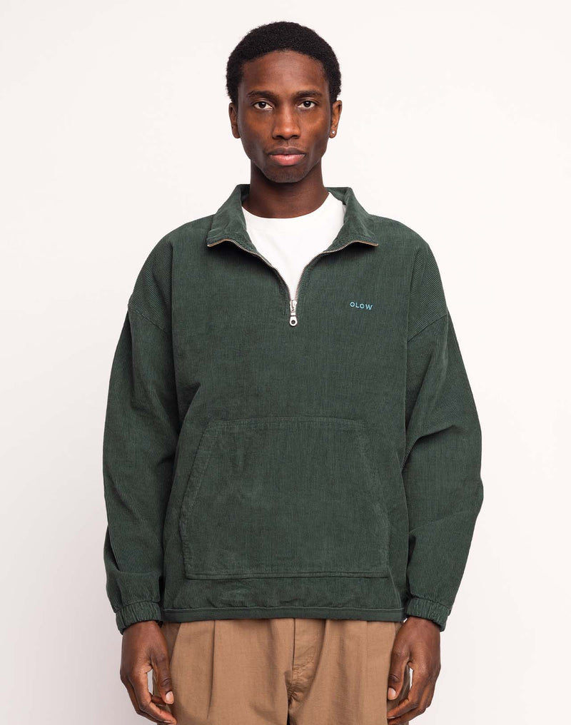Sweat Bangor Vert Mélèze en velours de coton – OLOW