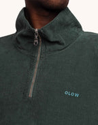 Sweat Bangor Vert Mélèze en velours de coton – OLOW