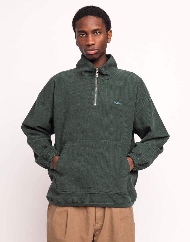 Sweat Bangor Vert Mélèze en velours de coton – OLOW