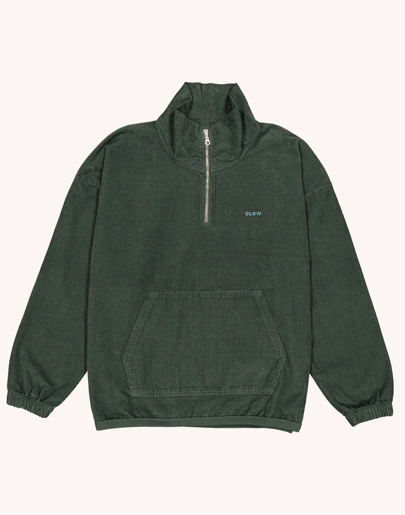 Sweat Bangor Vert Mélèze en velours de coton – OLOW