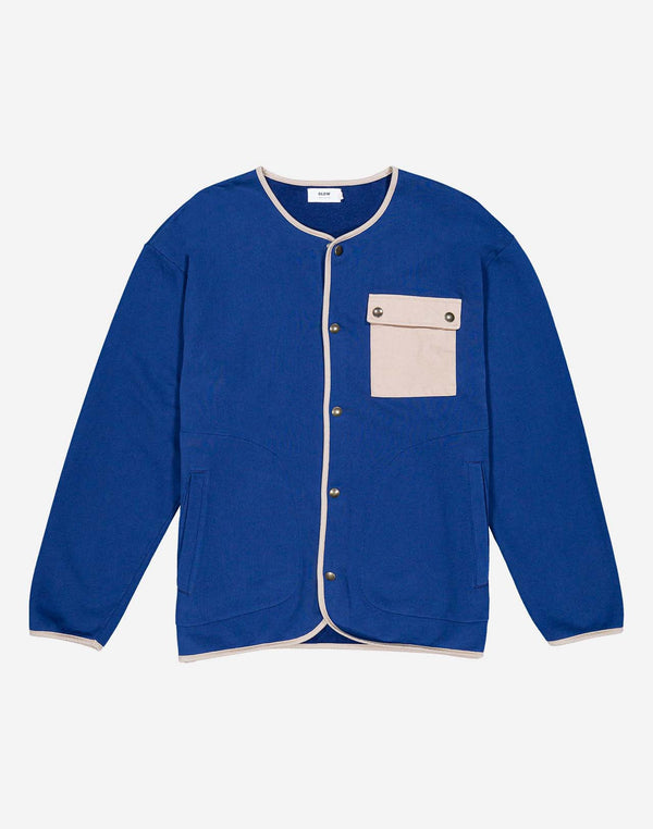 Sweat boutonné Okina bleu outremer