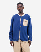 Sweat boutonné Okina bleu outremer