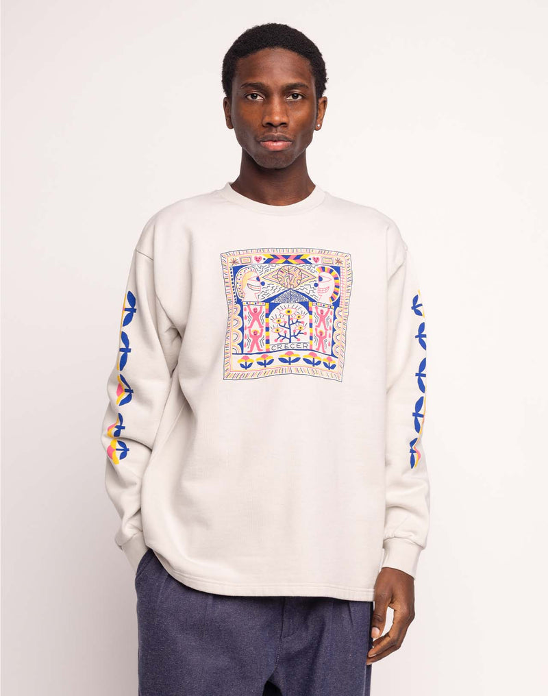 Sweat Evolve Gris Perle en coton bio GOTS – OLOW