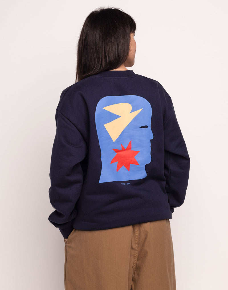 Sweat Free Mind Bleu Dusk en coton bio GOTS – OLOW