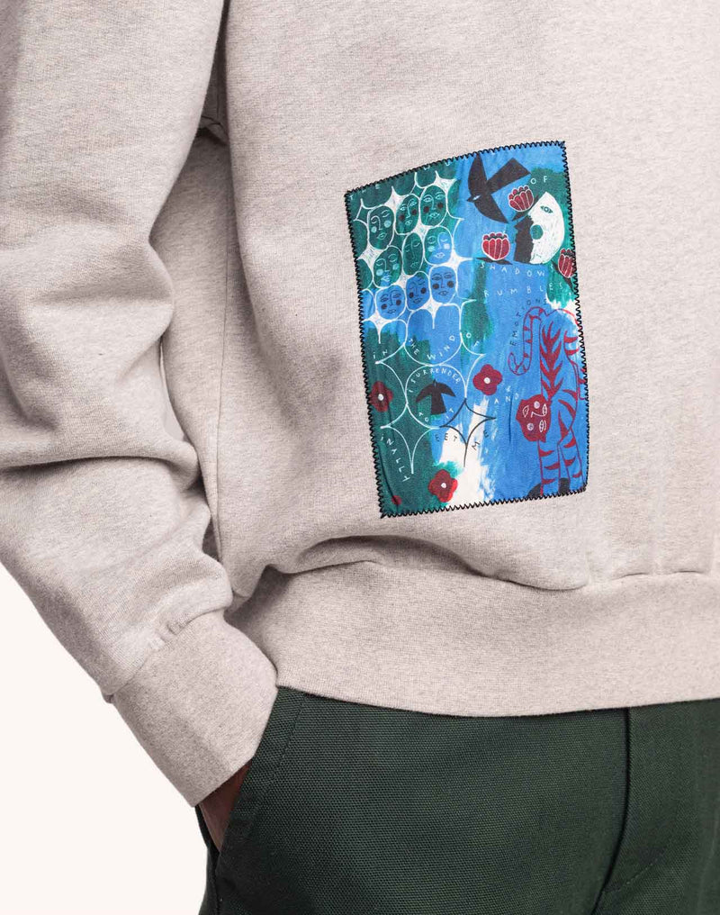 Sweat Houdini Shadows Gris Chiné en coton bio GOTS – OLOW
