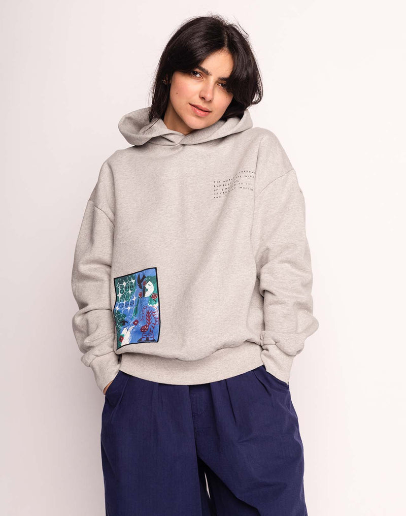 Sweat Houdini Shadows Gris Chiné en coton bio GOTS – OLOW