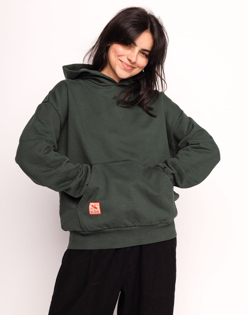 Sweat Houdini Vert Mélèze en coton bio GOTS – OLOW