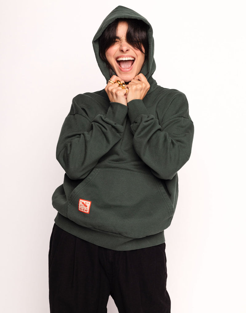 Sweat Houdini Vert Mélèze en coton bio GOTS – OLOW