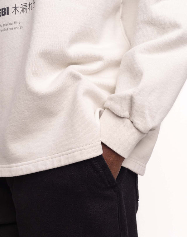 Sweat Komorebi Gris Perle en coton bio GOTS – OLOW