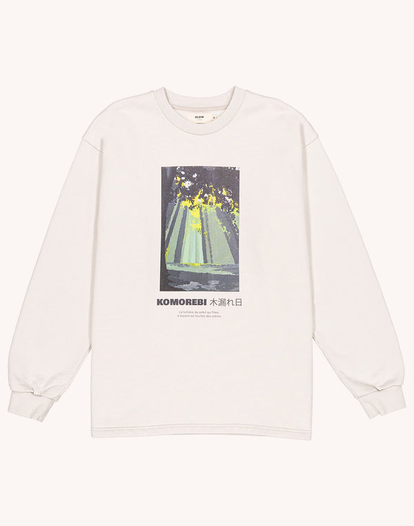 Sweat Komorebi Gris Perle en coton bio GOTS – OLOW