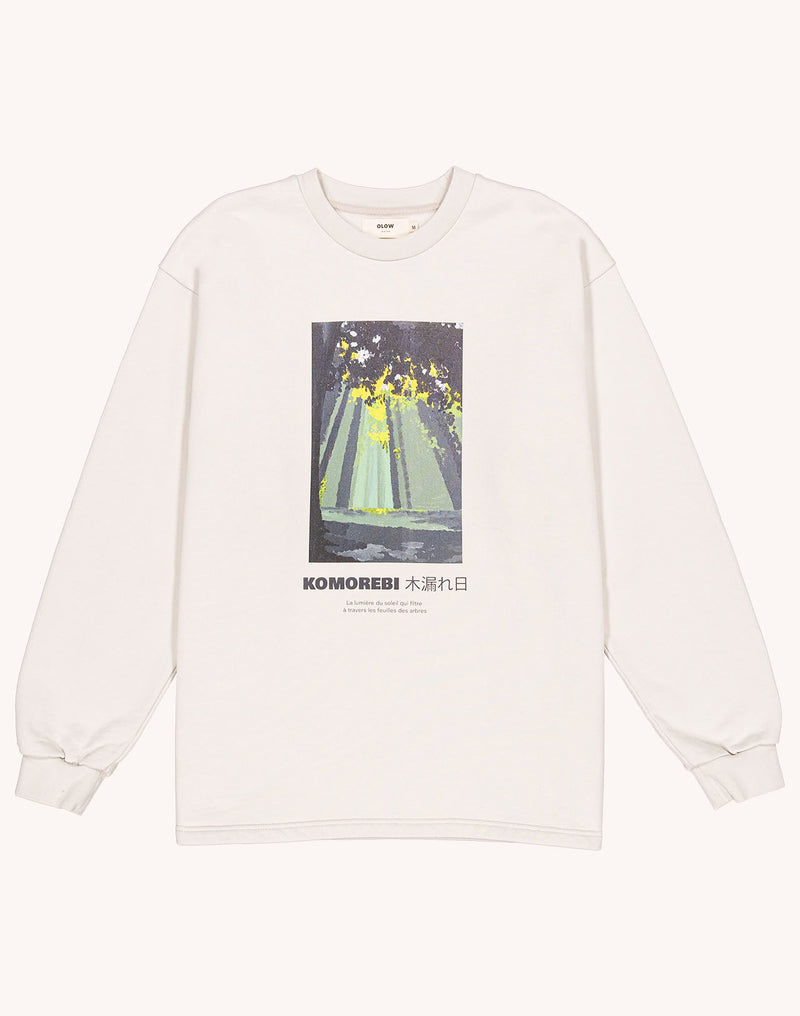 Sweat Komorebi Gris Perle en coton bio GOTS – OLOW
