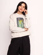 Sweat Komorebi Gris Perle en coton bio GOTS – OLOW