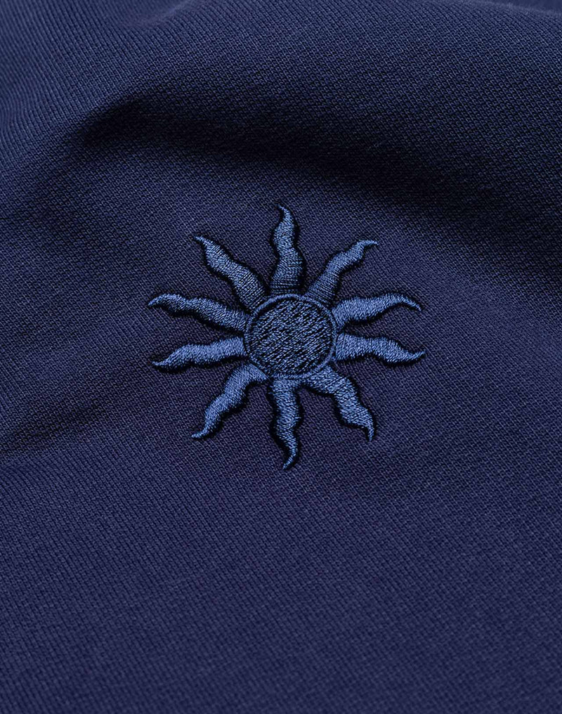 Sweat Lost Track Bleu Dusk en coton bio GOTS – OLOW