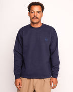 Sweat Lost Track Bleu Dusk en coton bio GOTS – OLOW
