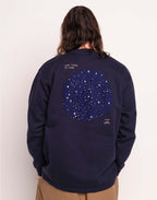Sweat Lost Track Bleu Dusk en coton bio GOTS – OLOW