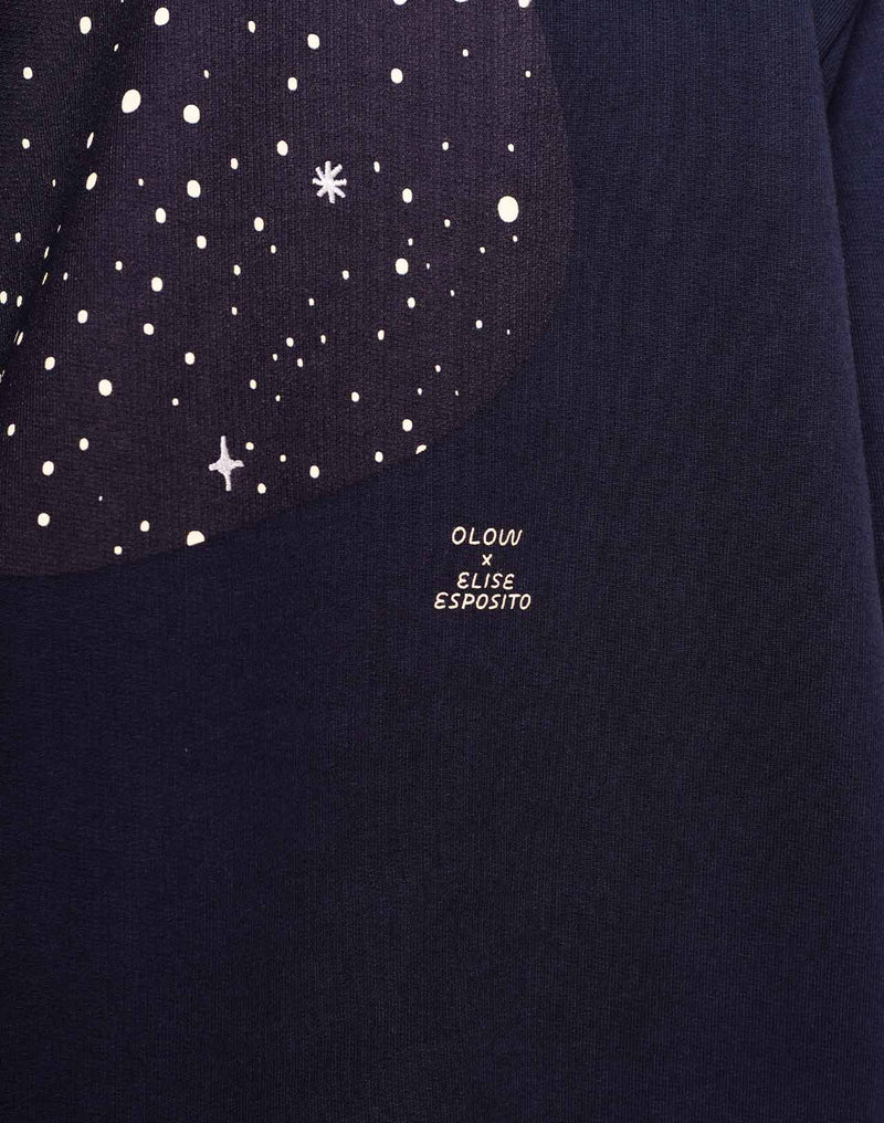 Sweat Lost Track Bleu Dusk en coton bio GOTS – OLOW