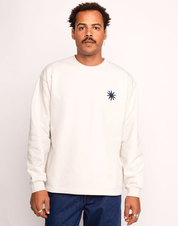 Sweat Lost Track Gris Perle en coton bio GOTS – OLOW