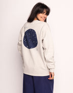 Sweat Lost Track Gris Perle en coton bio GOTS – OLOW