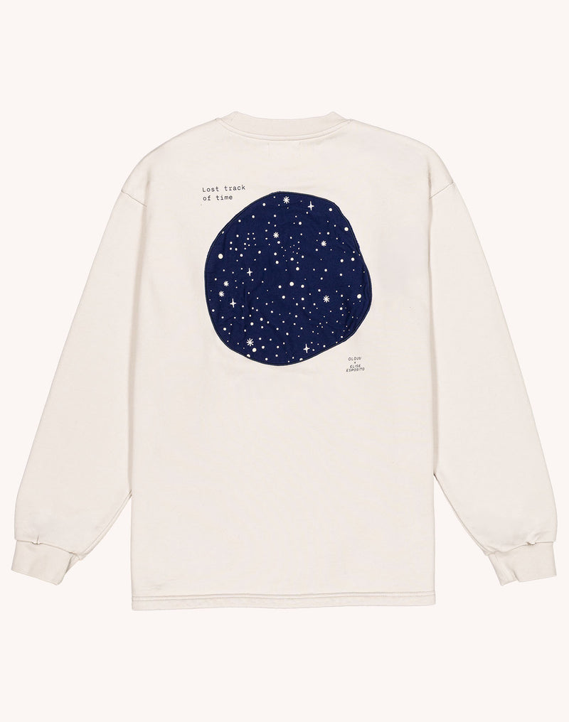 Sweat Lost Track Gris Perle en coton bio GOTS – OLOW