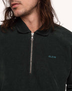 Sweat Manso Vert Mélèze en velours de coton – OLOW