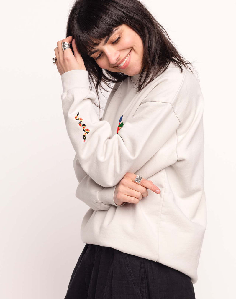 Sweat Nap Gris Perle en coton bio GOTS – OLOW