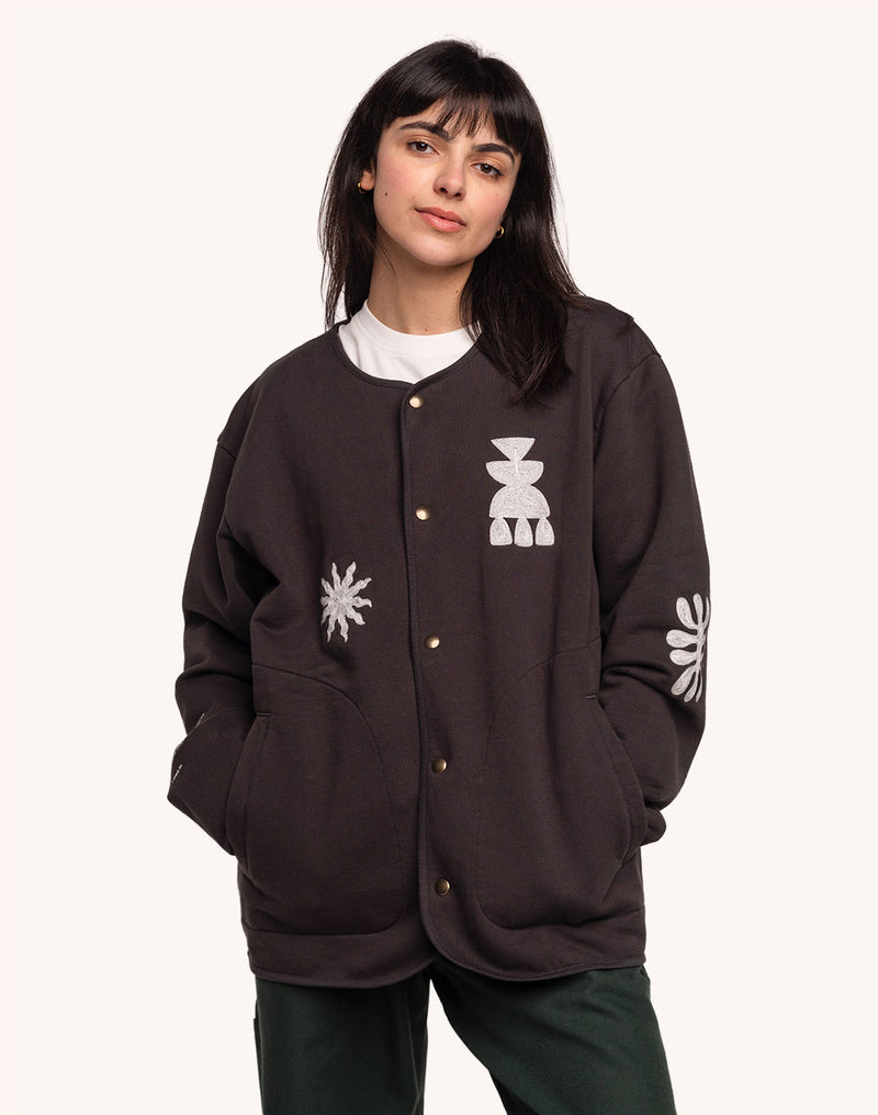 Sweat Okina To Simply Be Noir Carbone en coton bio GOTS – OLOW