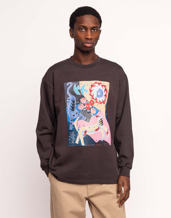 Sweat Organic World Noir Carbone en coton bio GOTS – OLOW
