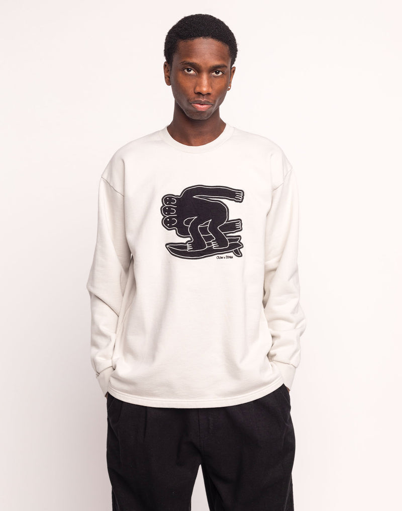 Sweat Point Break Gris Perle en coton bio GOTS – OLOW