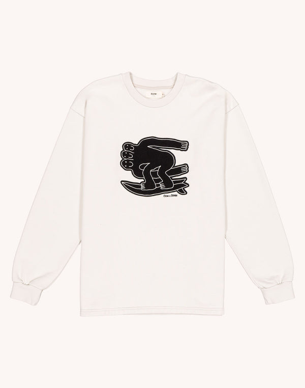 Sweat Point Break Gris Perle en coton bio GOTS – OLOW