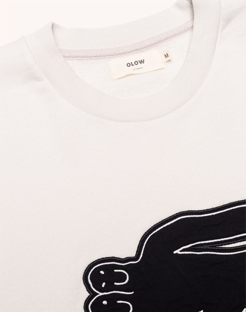 Sweat Point Break Gris Perle en coton bio GOTS – OLOW