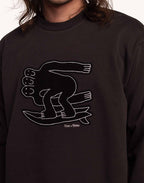Sweat Point Break Noir Carbone en coton bio GOTS – OLOW
