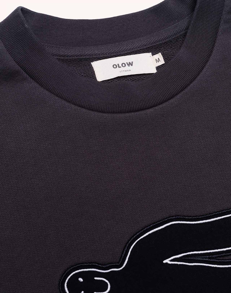 Sweat Point Break Noir Carbone en coton bio GOTS – OLOW
