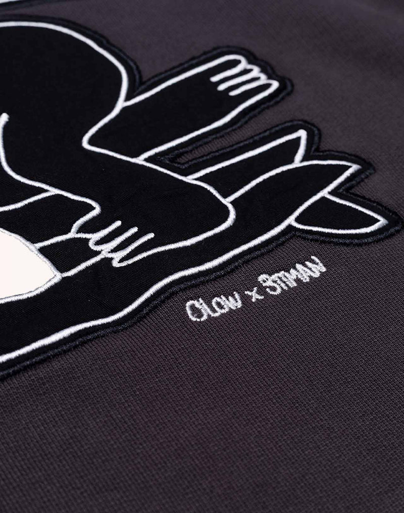 Sweat Point Break Noir Carbone en coton bio GOTS – OLOW